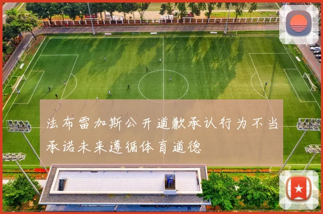 法布雷加斯公开道歉承认行为不当承诺未来遵循体育道德